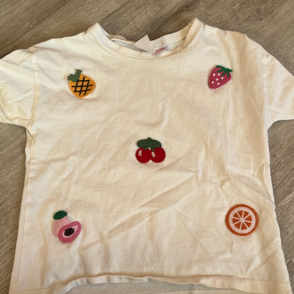 Zara floral fruit t-shirt